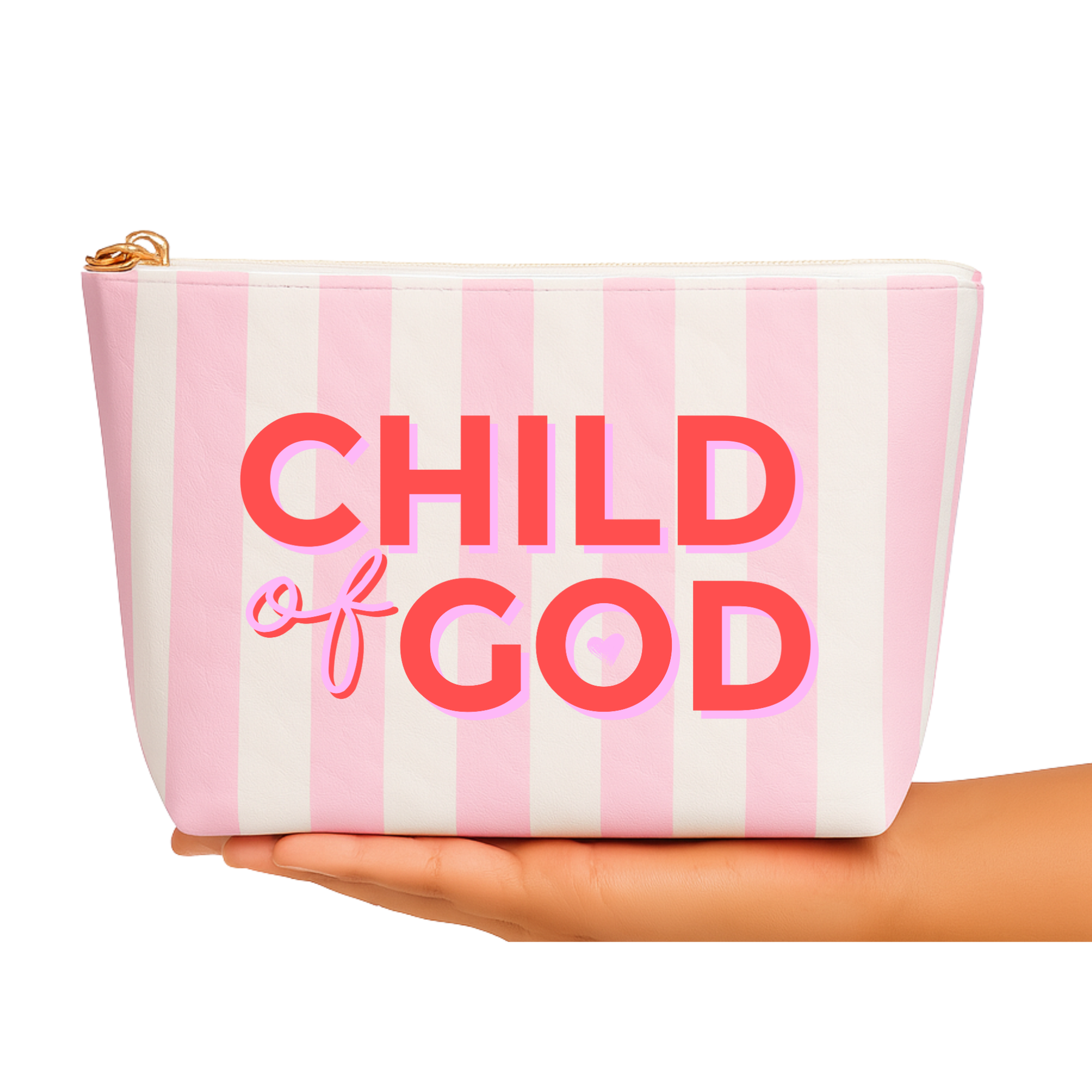 Child of God | Preppy stripe water resistant gift pouch - Aspen Lane 