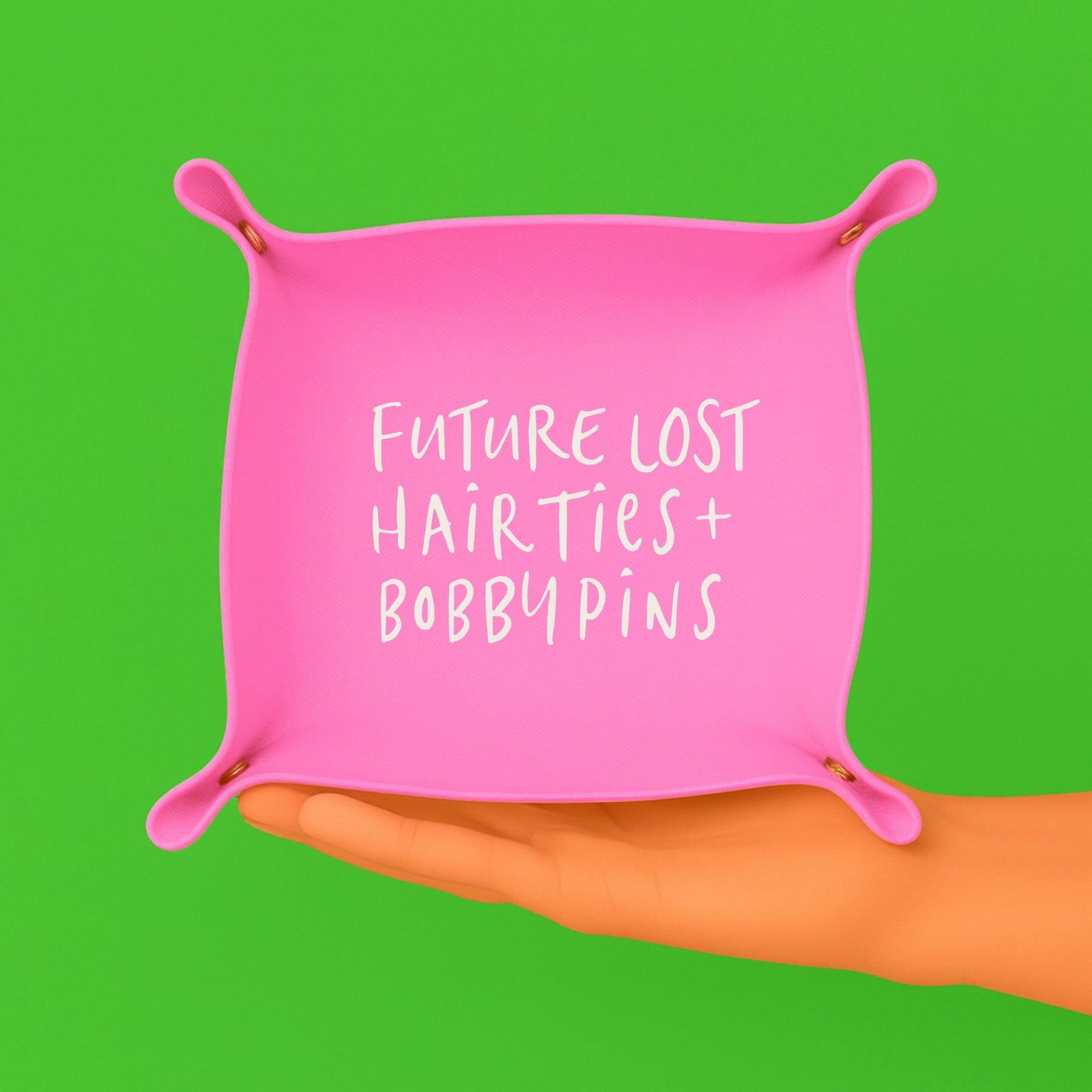 Future Lost Hair Ties & Bobby Pins Trinket Tray  | Pink