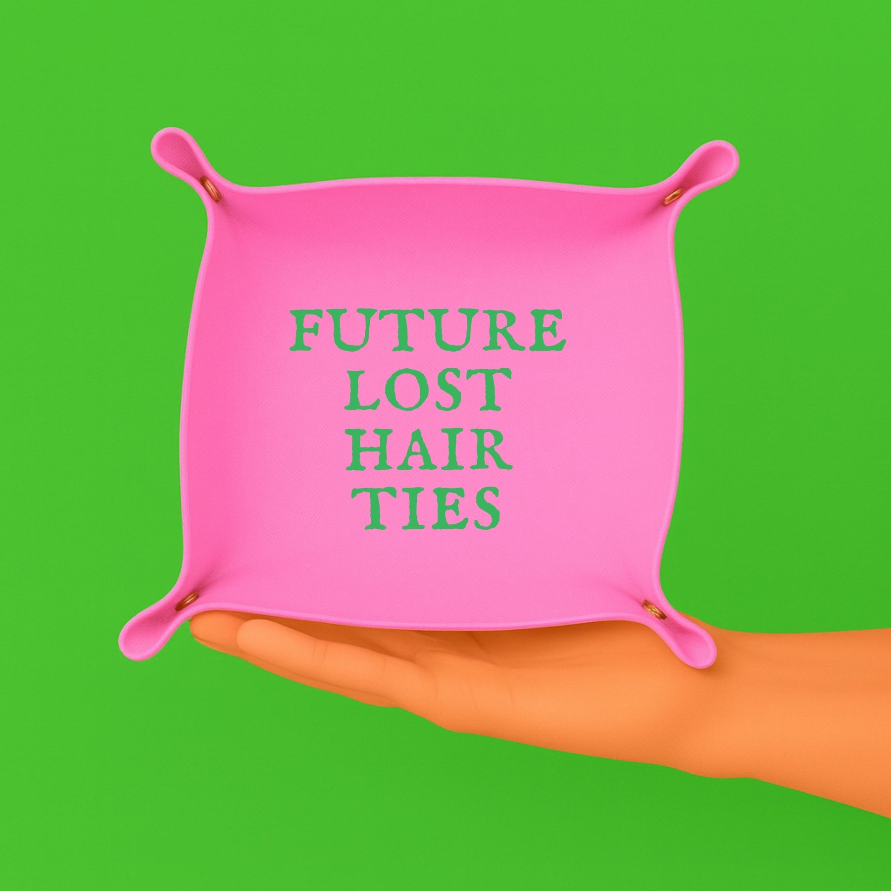 Future Lost Hair Ties Trinket Tray | Pink & Green