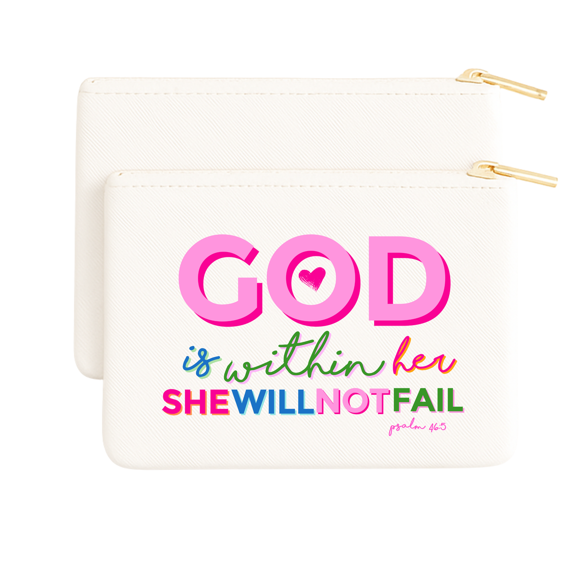 God is Within Her | Canvas gift pouch