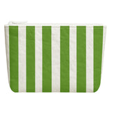 (Pre-order 9/30 ship) Green Stripe Tyvek Flat Zip Pouch Waterproof Pouch | Case of 20 | Bulk Wholesale