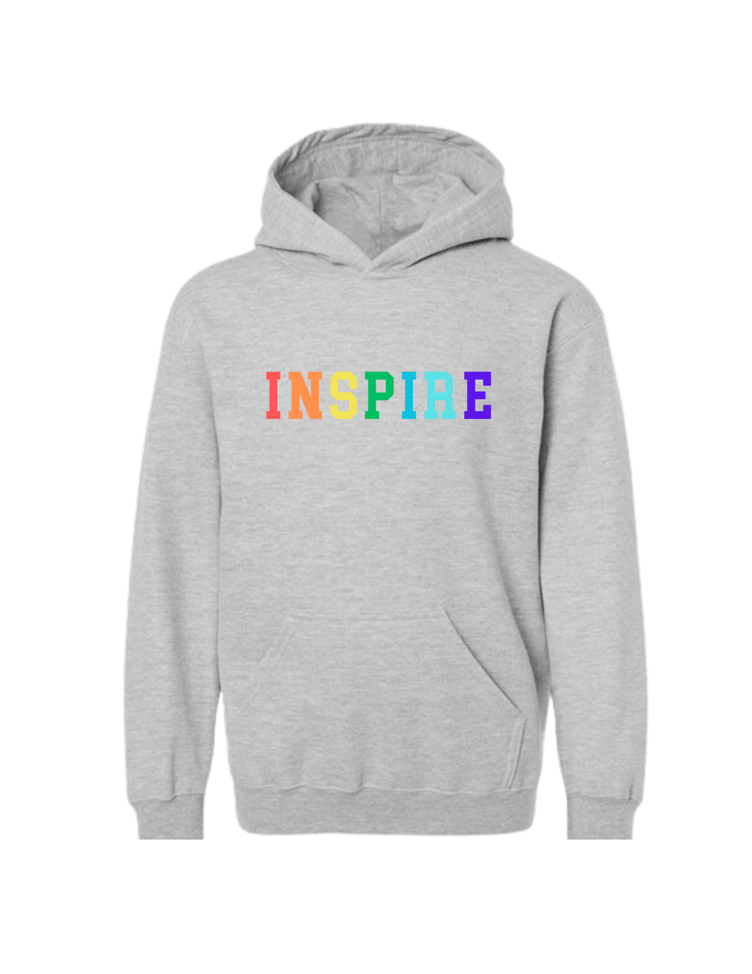 Inspire Colorful Gray Hoodie - Youth + Adult