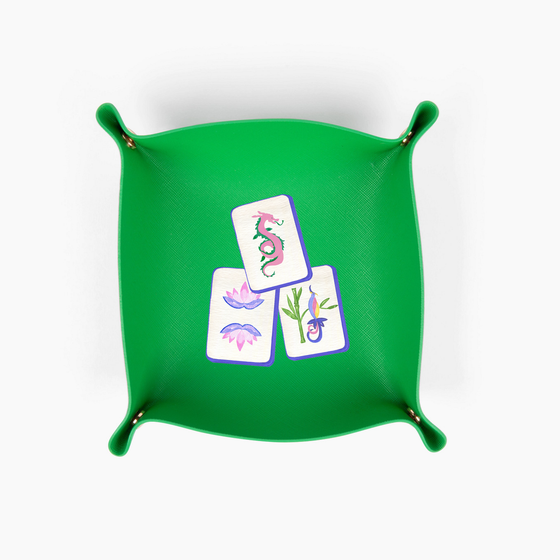 Green Tile Mahjong Gift Trinket Tray