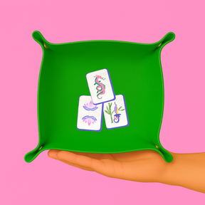 Green Tile Mahjong Gift Trinket Tray