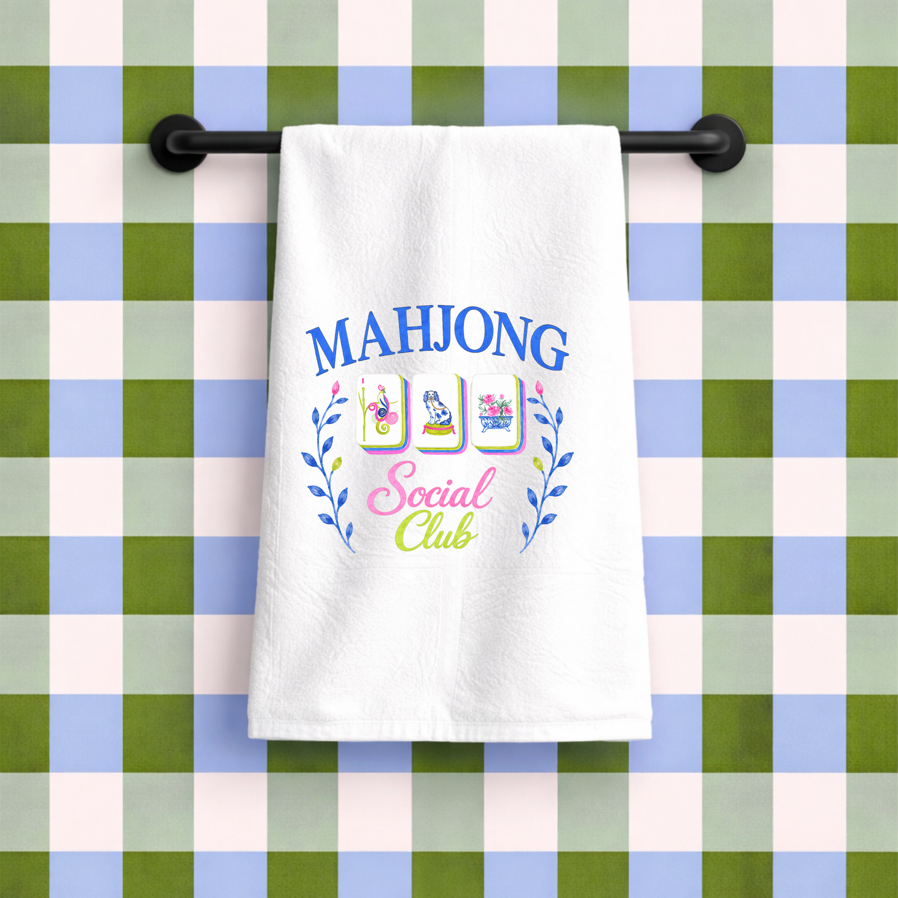 Mahjong Social Cub Gift Towel | Blue