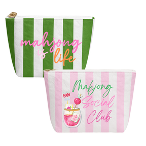 Mahjong Makeup and Tile Pouch Set | Set of 2