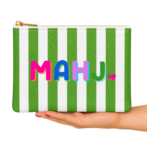 Mahj Leather 8"x10" Stripe Tile & Accessory Mahjong Bag