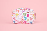 Bow Colorful Coquette | Leatherette Cosmetic Bag