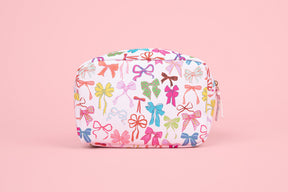 Bow Colorful Coquette | Leatherette Cosmetic Bag