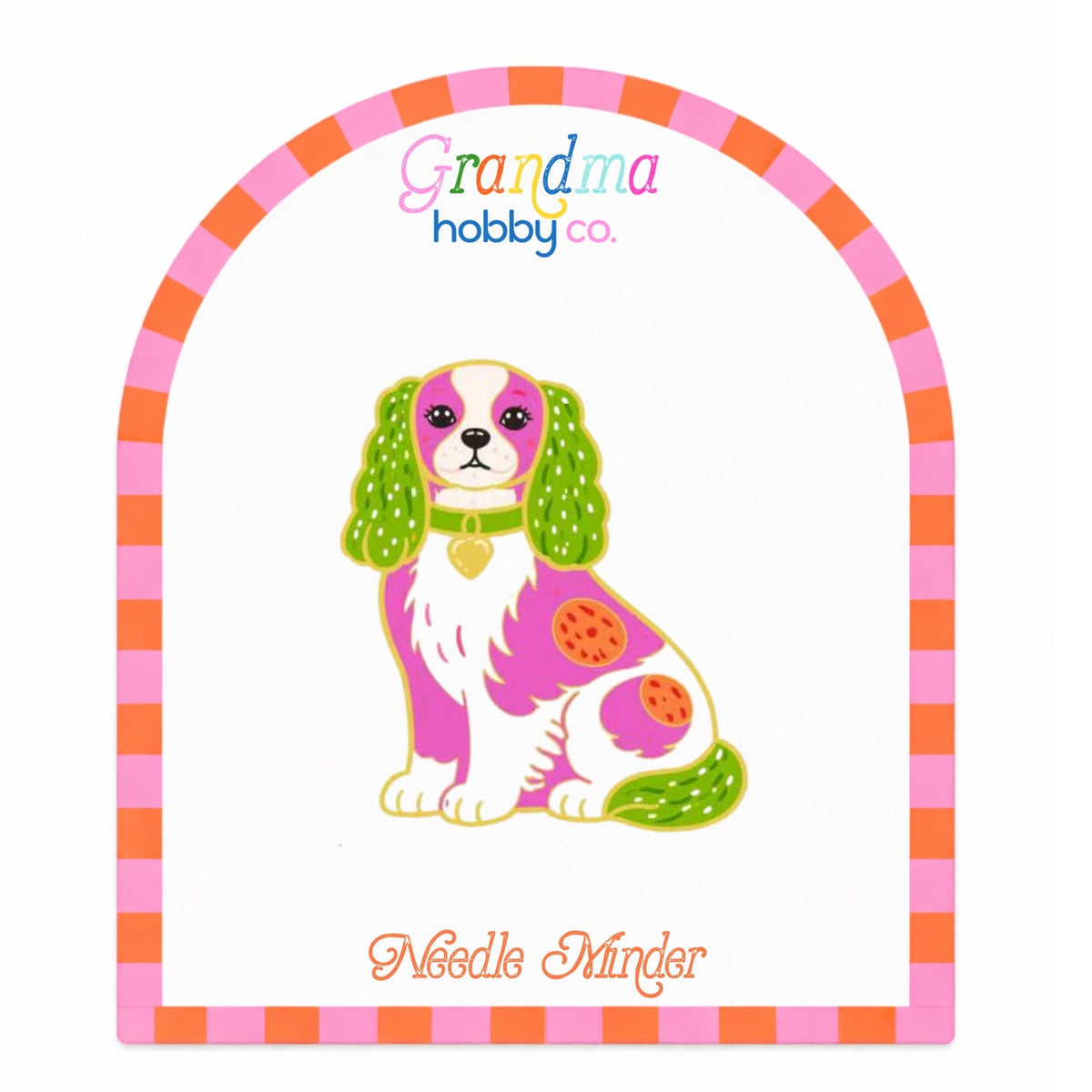Needle Minder for Needlepoint & Cross Stitch | Pink Spaniel - Aspen Lane 