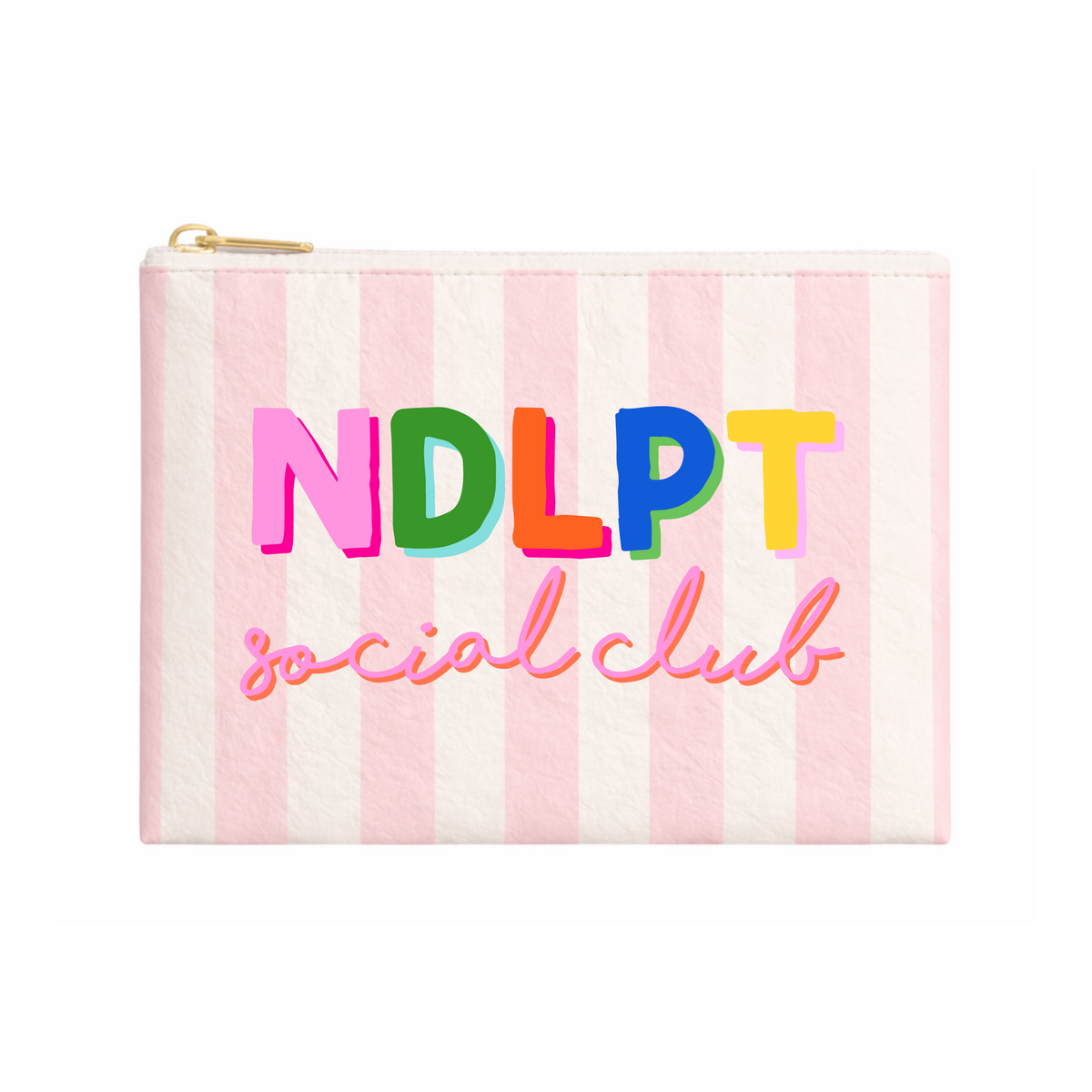 NDLPT Social Club Pink Stripe | Medium Project Bag - Aspen Lane 