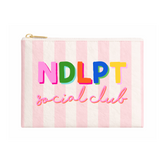 NDLPT Social Club Pink Stripe | Medium Project Bag - Aspen Lane 