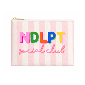 NDLPT Social Club Pink Stripe | Medium Project Bag - Aspen Lane 