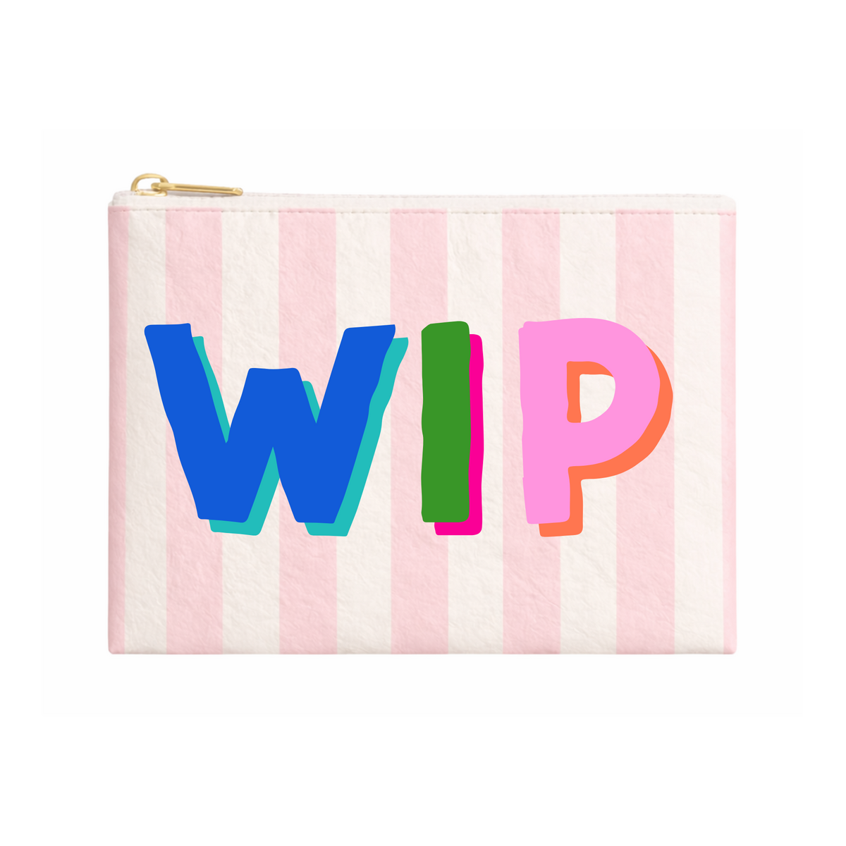 WIP Pink Stripe | Medium Project Bag - Aspen Lane 