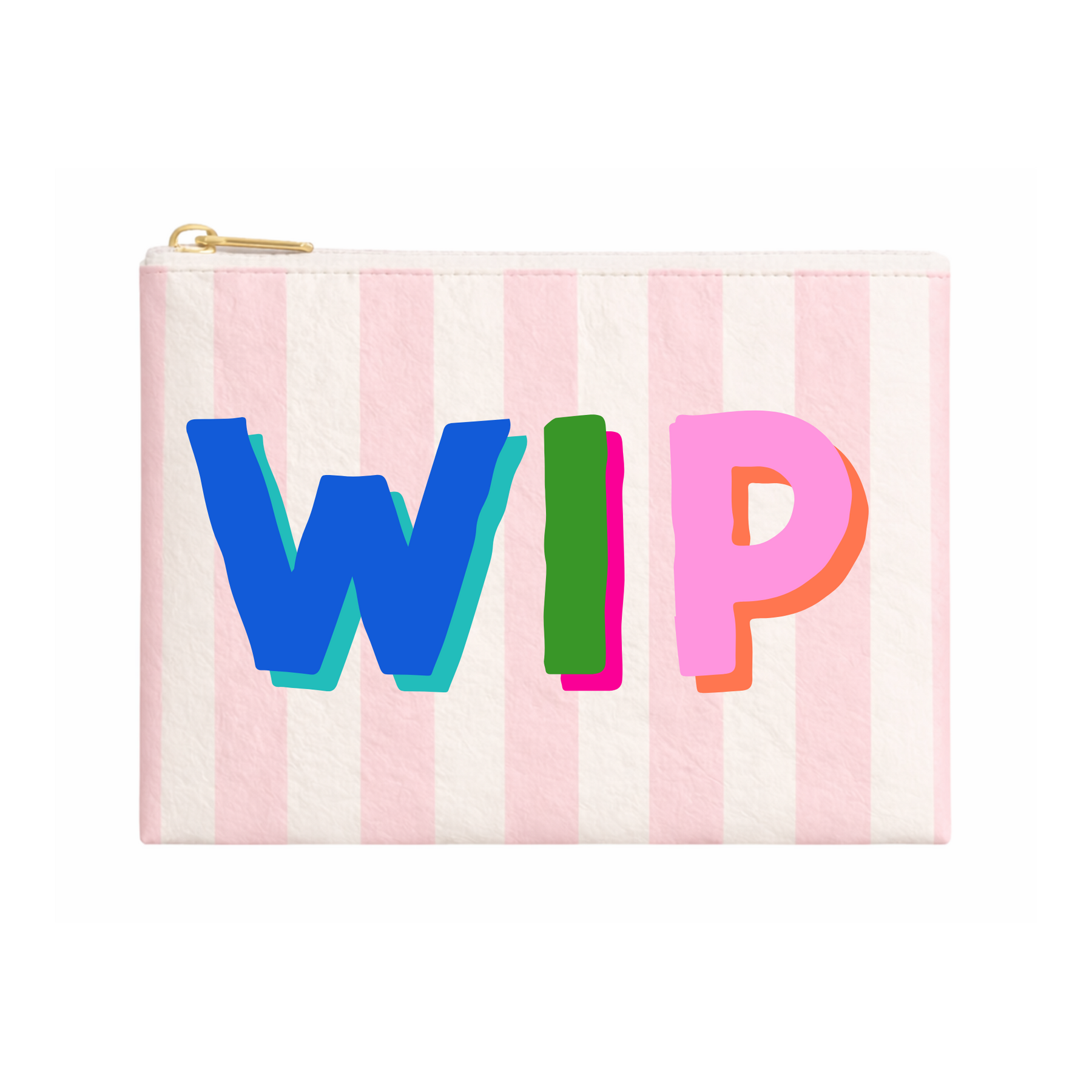 WIP Pink Stripe | Medium Project Bag - Aspen Lane 