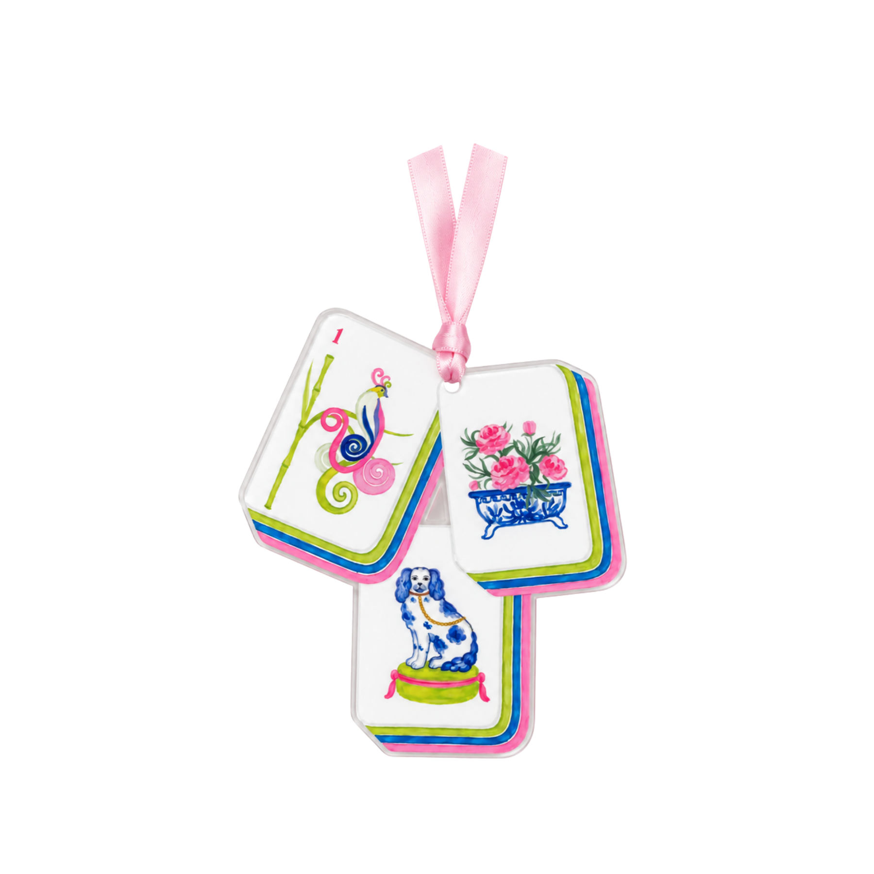 Mahjong Tile Holiday Christmas Ornament