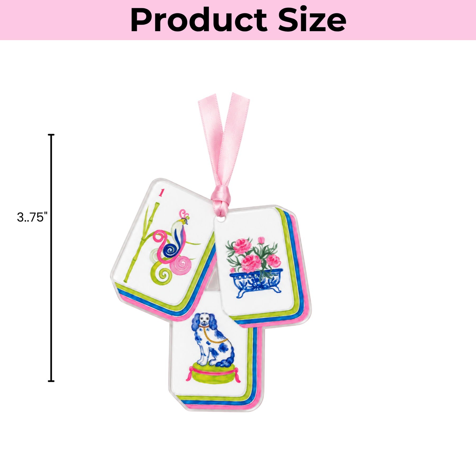 Mahjong Tile Holiday Christmas Ornament