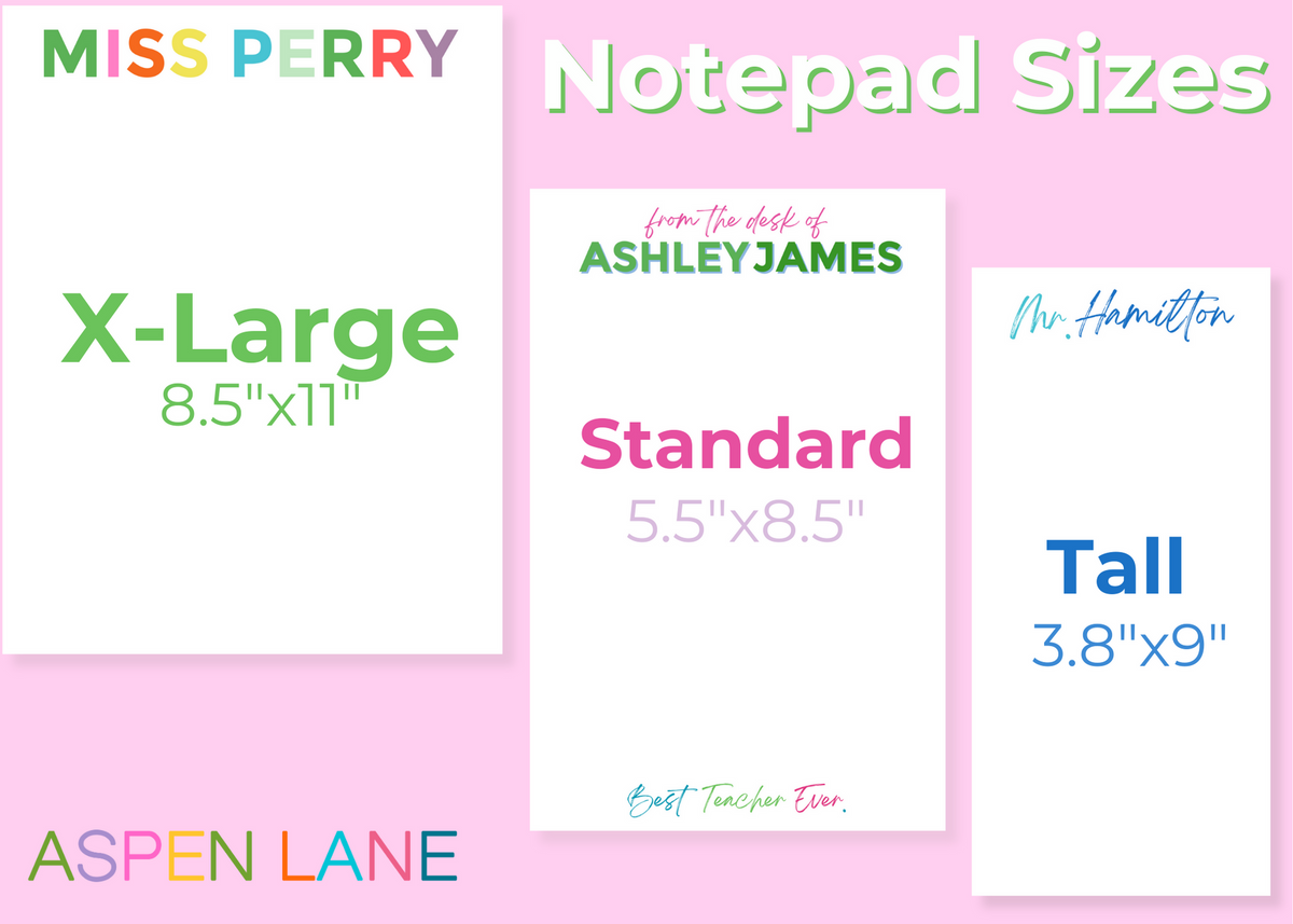 Personalized Name Notepad | Shadow Block