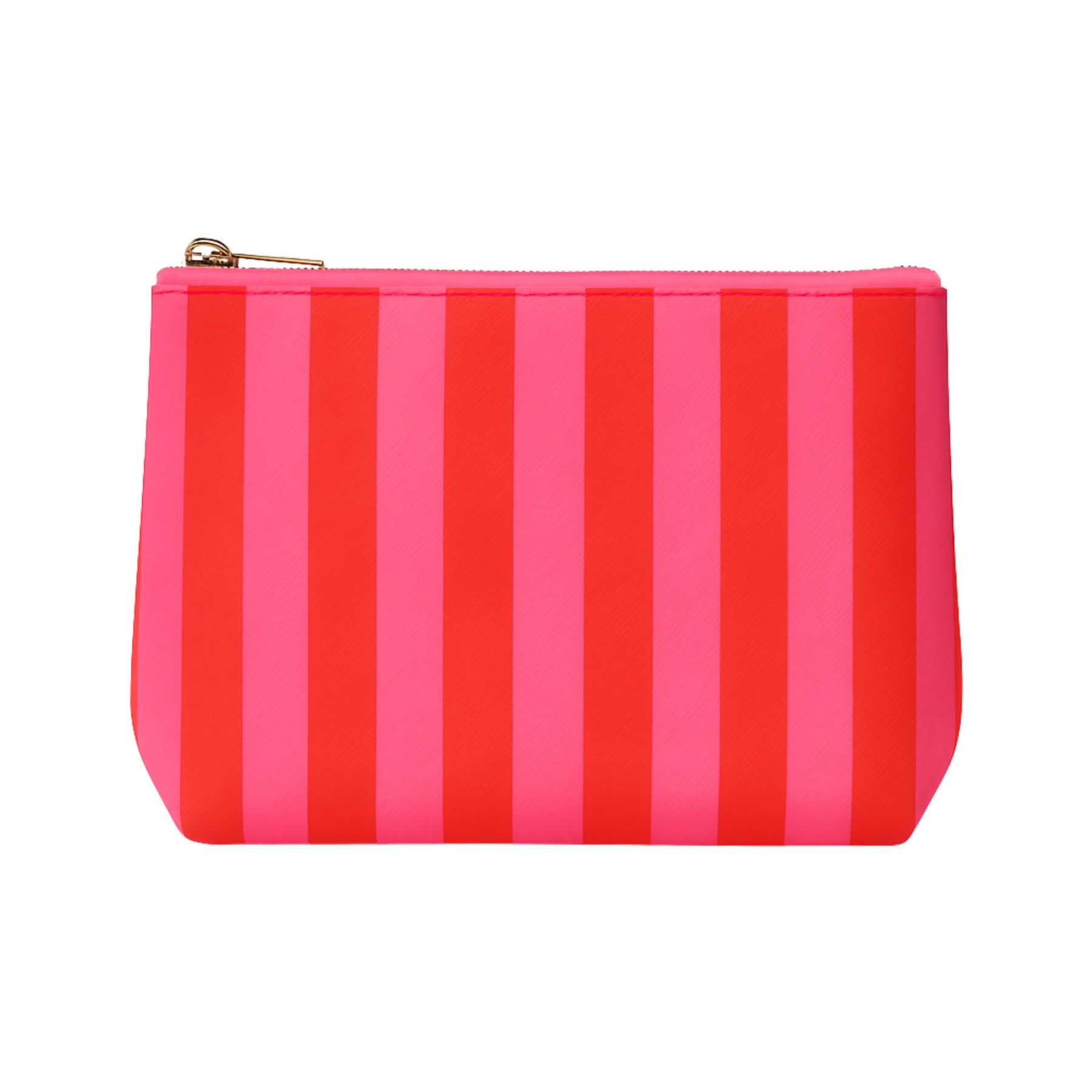 Pink & Red Stripe | Leatherette Pouch - Aspen Lane 