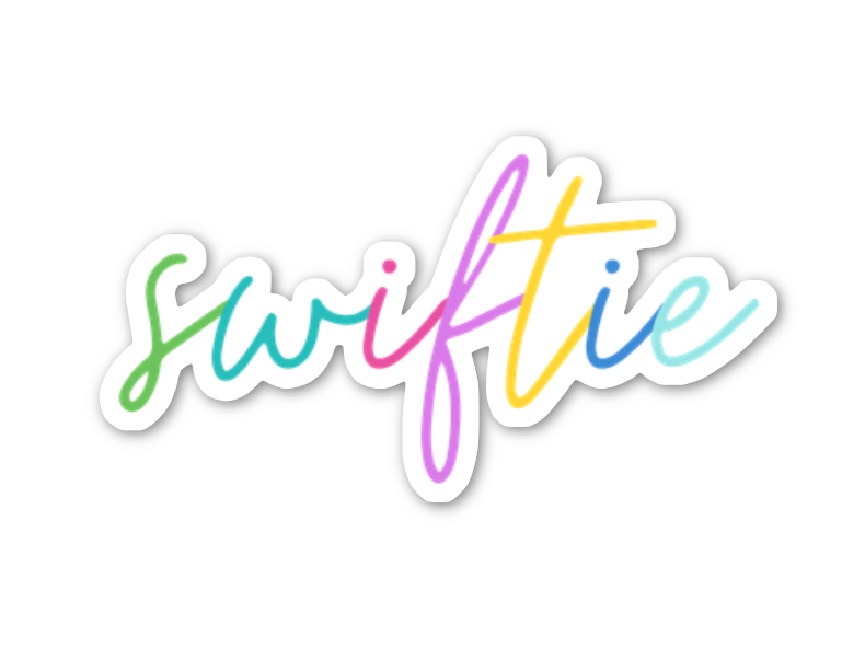 Swiftie script colorblock (Colorblock) Sticker