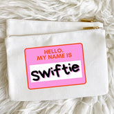Hello My Name Is | Canvas Bag w/ Pom Keychain - Aspen Lane 