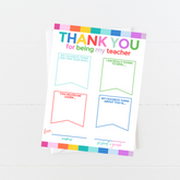 Teacher Fill in Card | Teacher Appreciation - Aspen Lane 