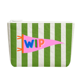 WIP Banner Green Stripe | Medium Project Bag - Aspen Lane 
