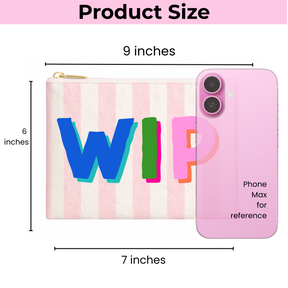 WIP Pink Stripe | Medium Project Bag - Aspen Lane 