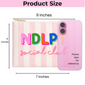 NDLPT Social Club Pink Stripe | Medium Project Bag - Aspen Lane 