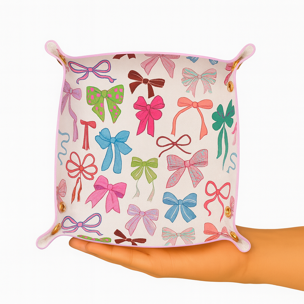 Snap Trinket Catchall Gift Tray | Colorful Bow