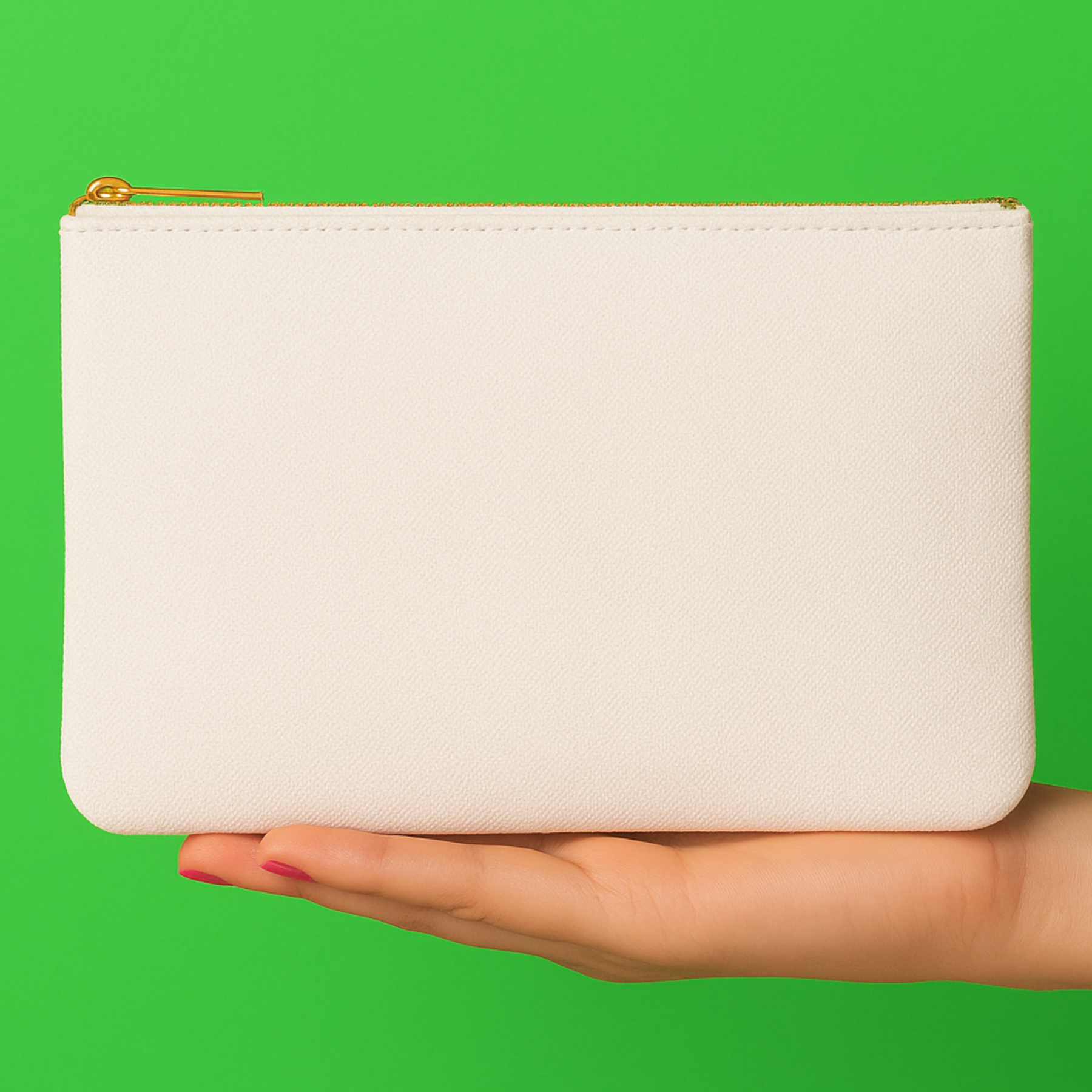Canvas Flat Zip | Bulk Wholesale Name Drop