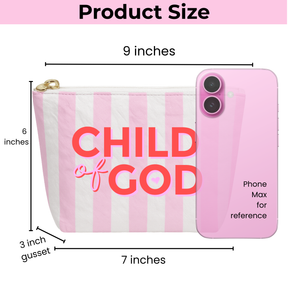 Child of God | Preppy stripe water resistant gift pouch - Aspen Lane 