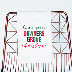 Have a (Your City or State) Merry Christmas Custom Towel | Bulk Wholesale Name Drop