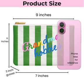 Grandma Hobby Green Stripe | Medium Project Bag - Aspen Lane 