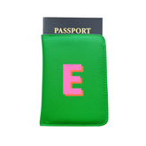 Personalized Vegan Passport Holder | Green | Single Monogram