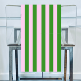 Pink & Green Stripe Printed towel