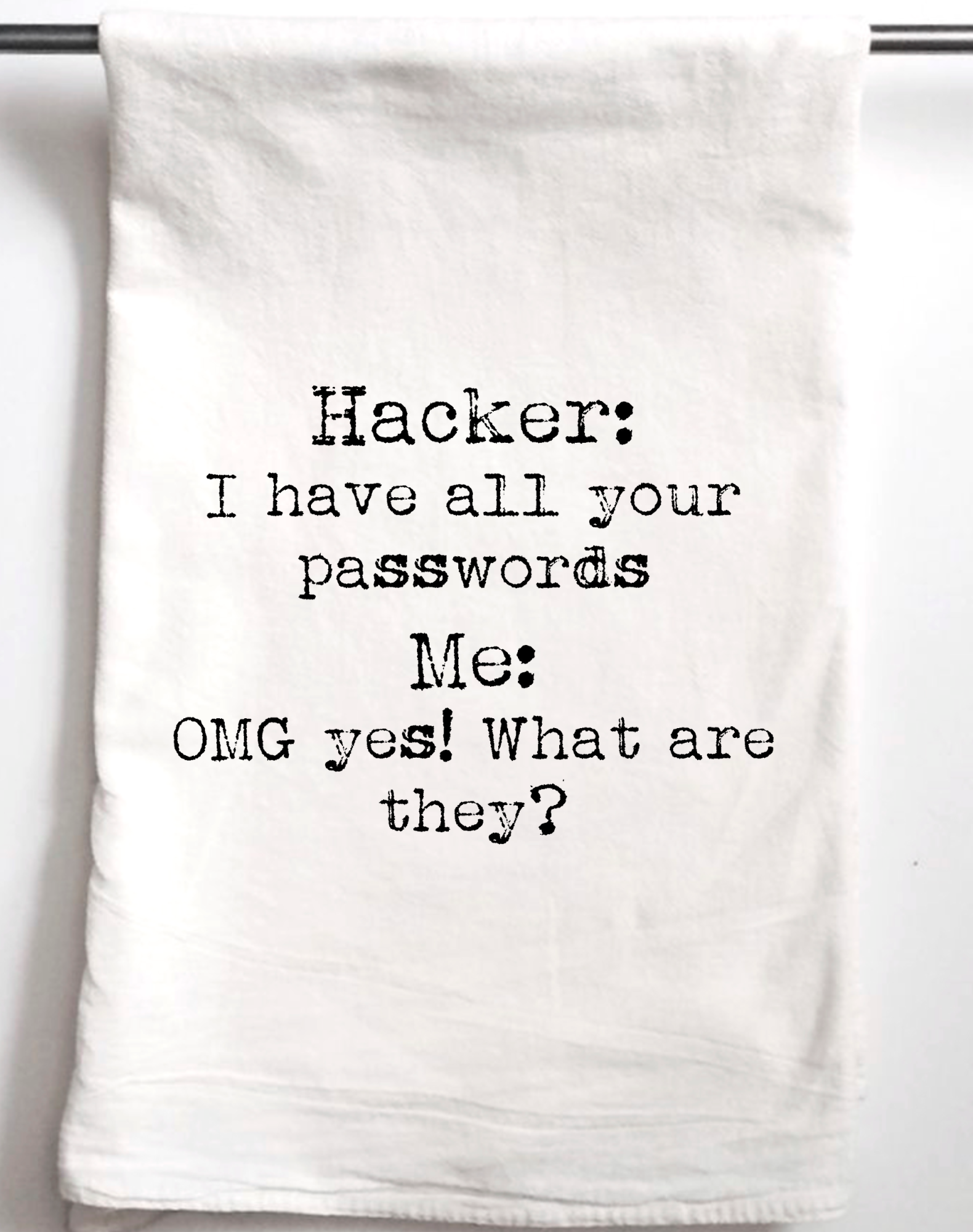 Hacker Password Gift Towel - Aspen Lane 