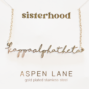 Gold sorority gold dainty necklace