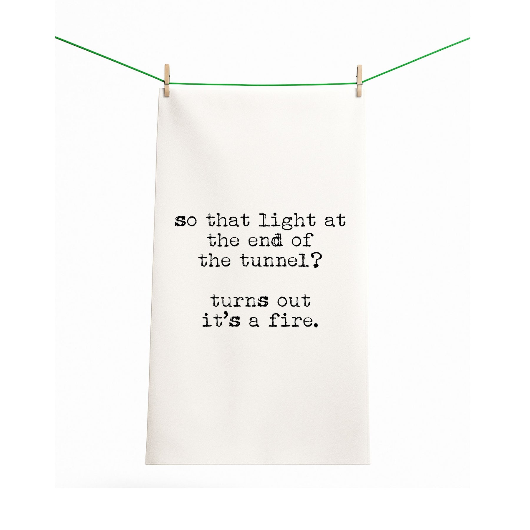 Light at End of Tunnel Funny Gift Towel