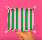 Snap Trinket Catchall Gift Tray | Pink & Green - Aspen Lane 