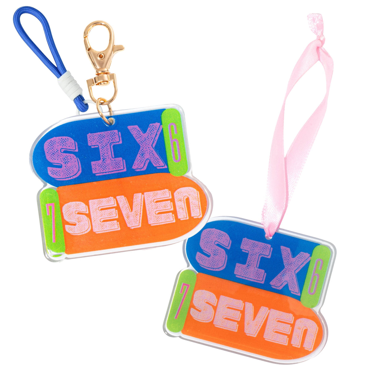 6 7 Six Seven Acrylic Backpack Charm or Ornament