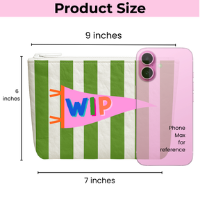 WIP Banner Green Stripe | Medium Project Bag - Aspen Lane 