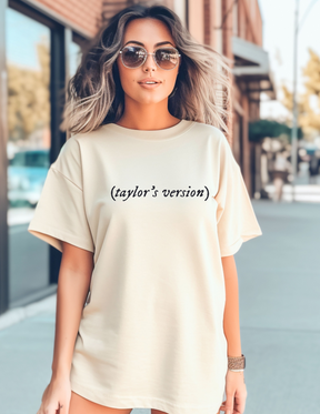 Taylor's Version T-Shirt (Oatmeal Spec) - Aspen Lane 