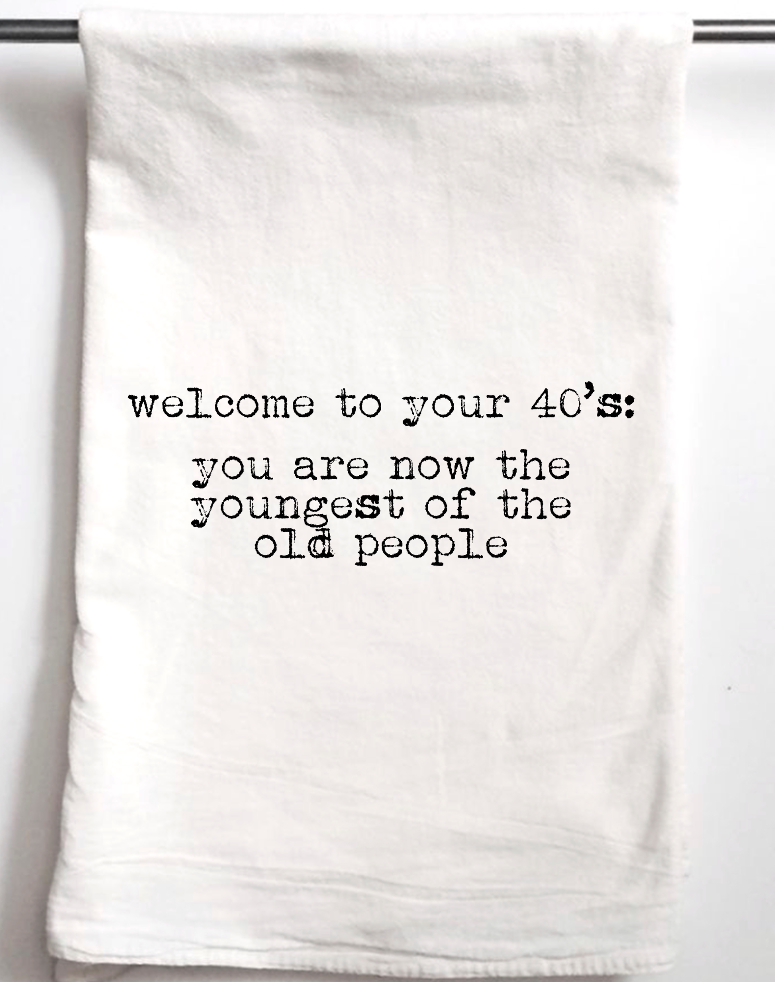 Welcome to 40s Gift Towel - Aspen Lane 