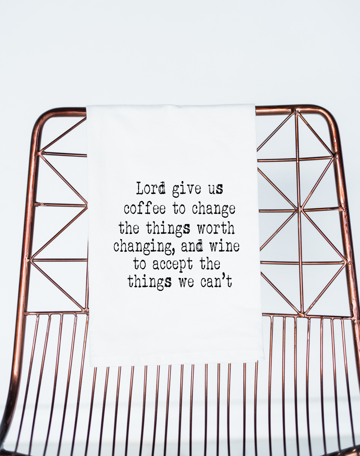 Wine Coffee Serenity Prayer Flour Sack Towel - Aspen Lane 