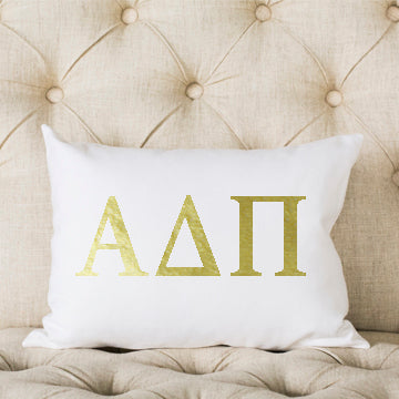Gold Symbol Sorority Pillow *Licensed* (Choose Insert Type)