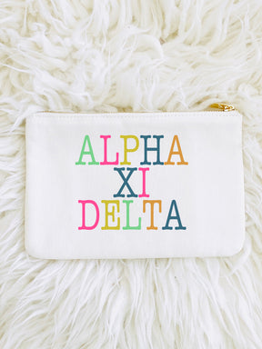 Sorority Color Block Pouch Bag - Aspen Lane 