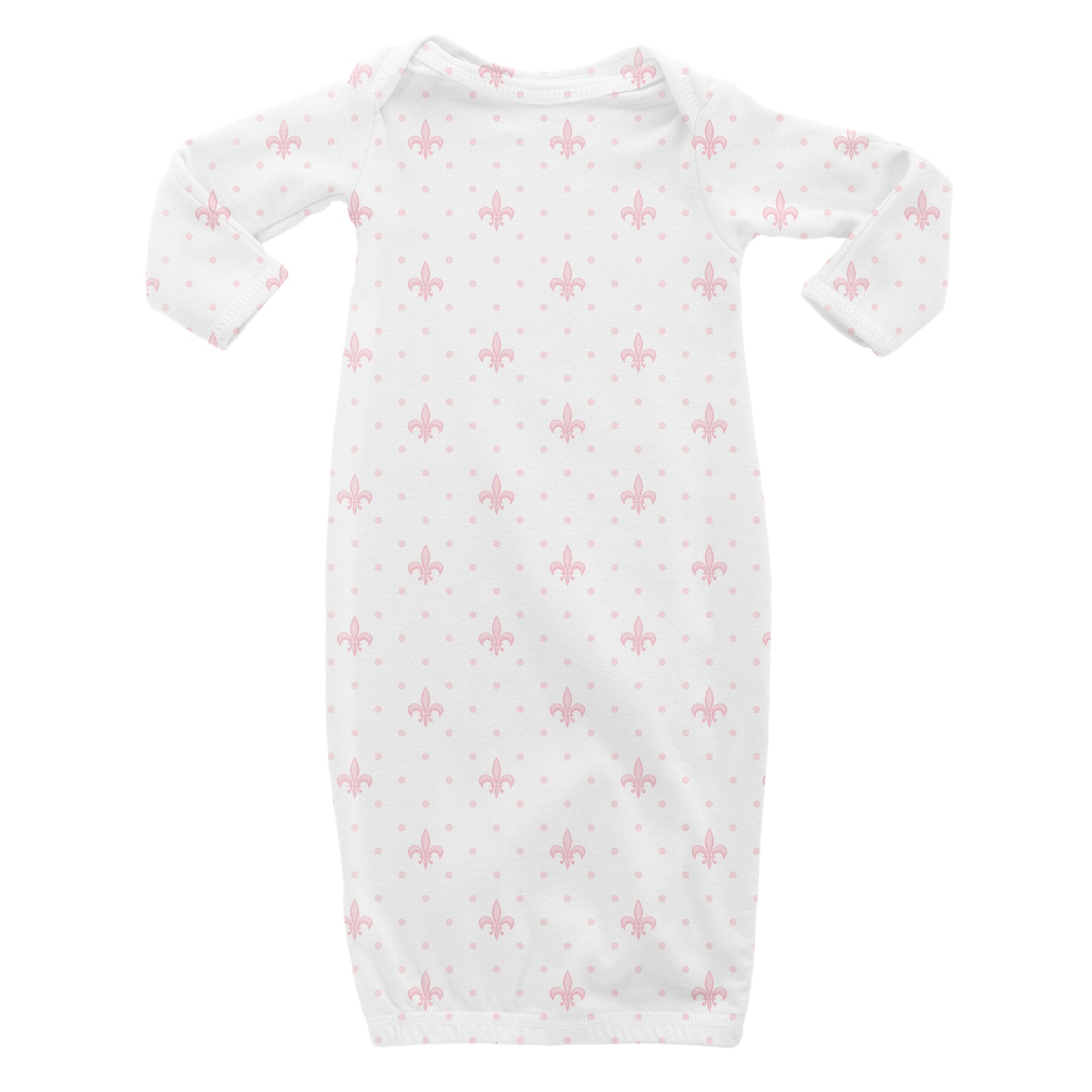 Fleur de Lis Newborn Gown : Baby Pink - Aspen Lane 