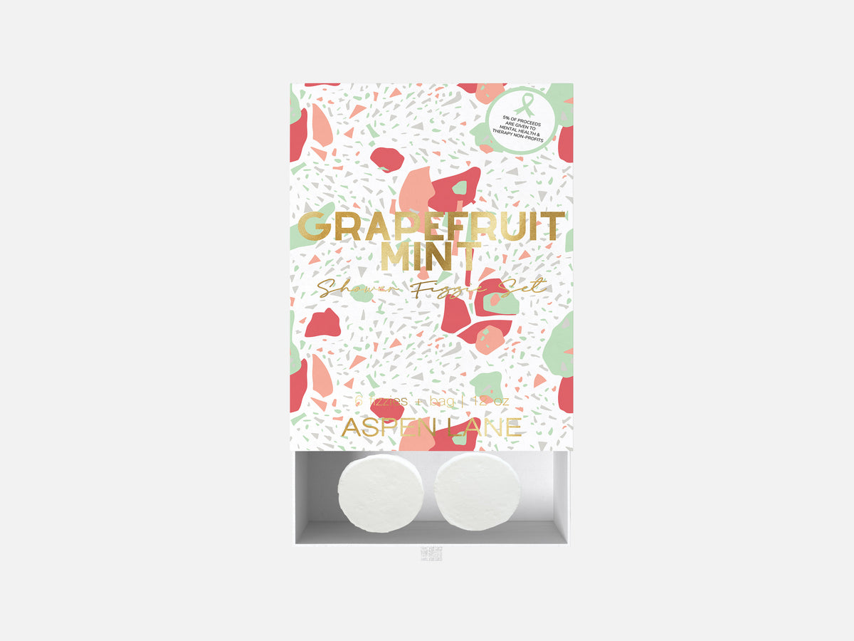 Grapefruit Mint Shower Steamer Fizzie Set - Aspen Lane 