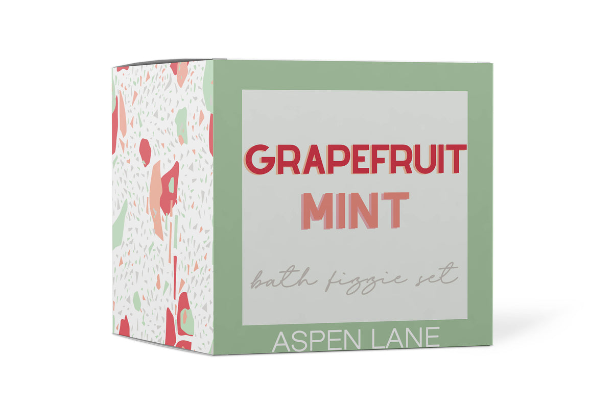 Grapefruit Mint Bath Fizzie Set - Aspen Lane 
